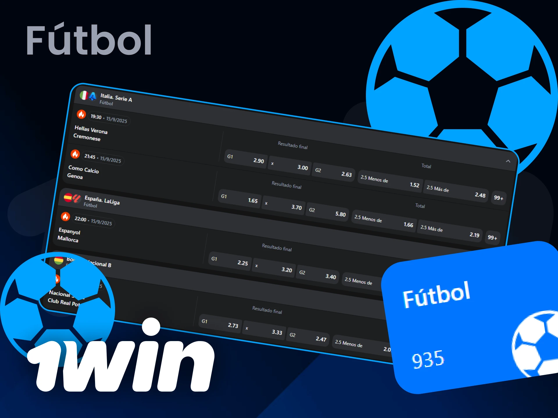 Apuesta en los partidos de fútbol más emocionantes en 1Win.