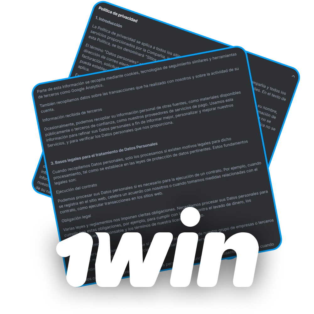 Lee la política de privacidad de 1Win.