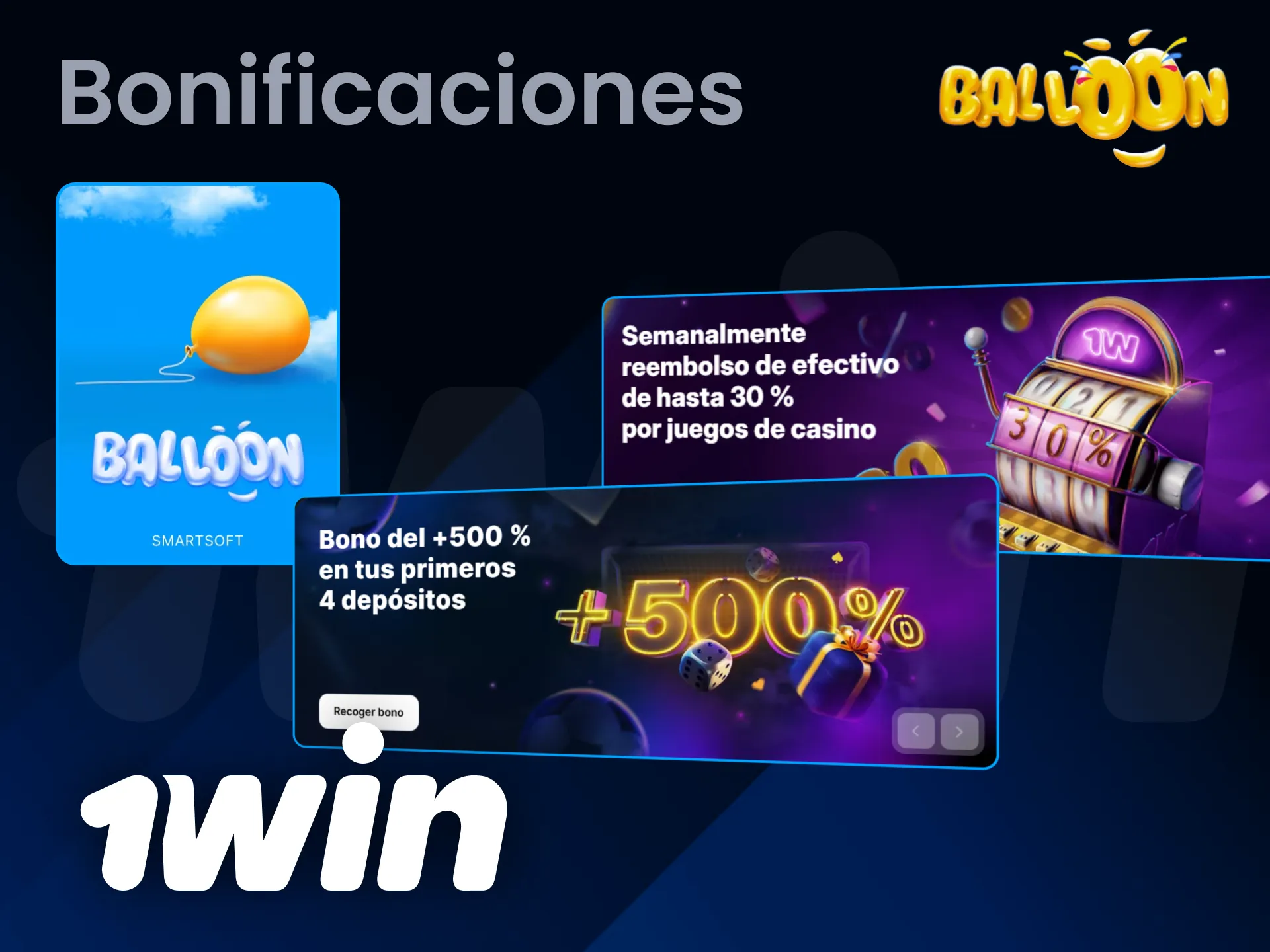 Aprovecha los bonos del juego Balloon en 1win Chile.