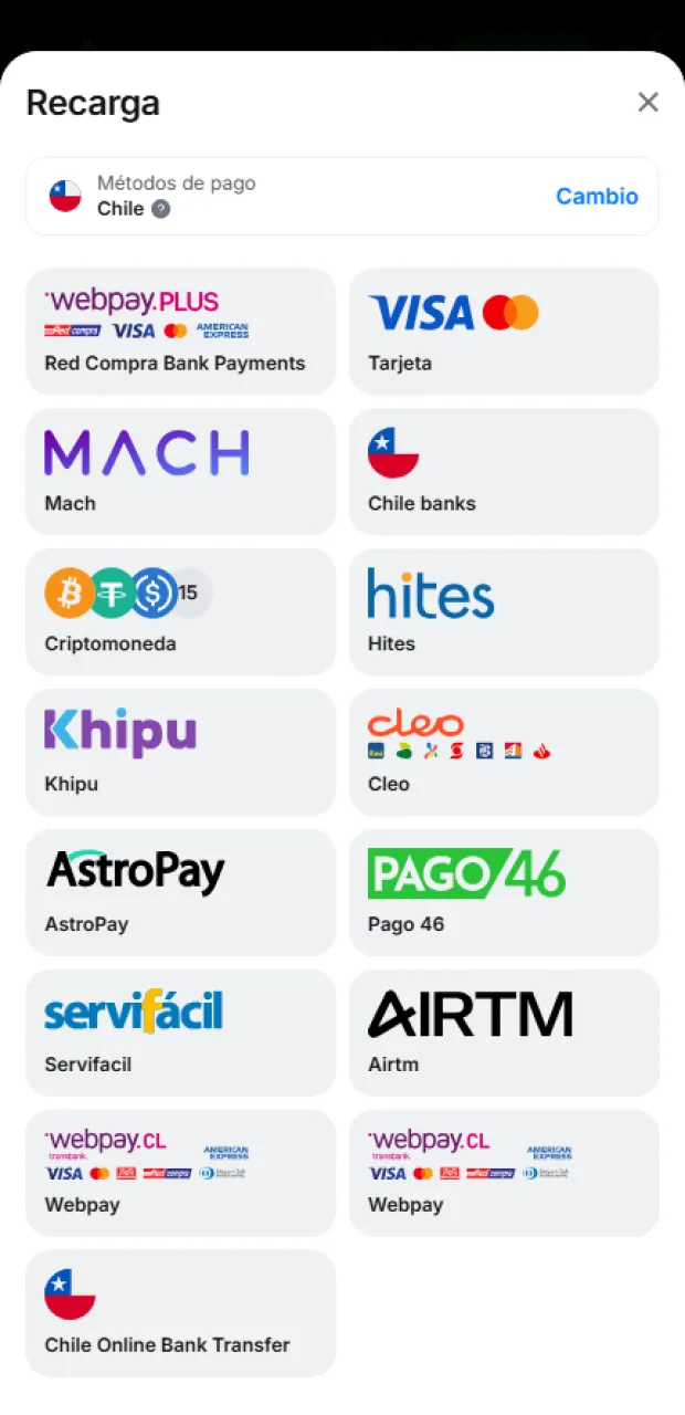 Realiza un depósito en 1win Chile y activa tu código promocional al instante.