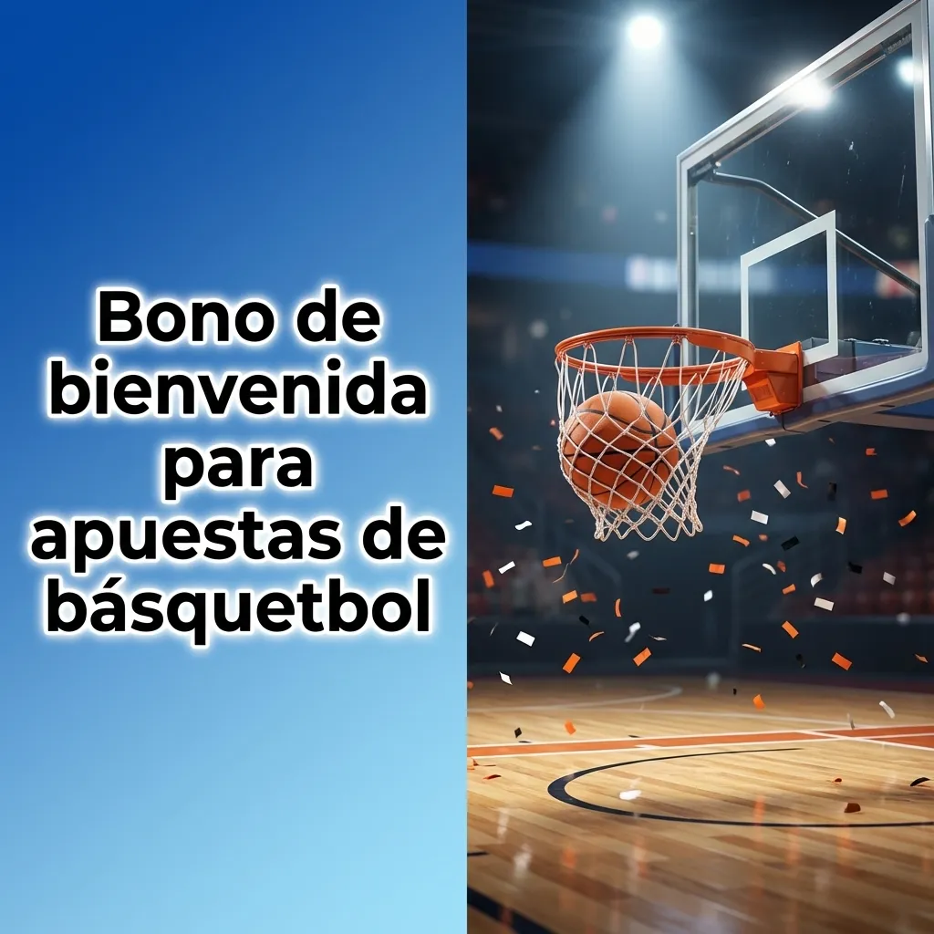Banner promocional de 1win destacando bono de bienvenida para apuestas de básquetbol y primer depósito