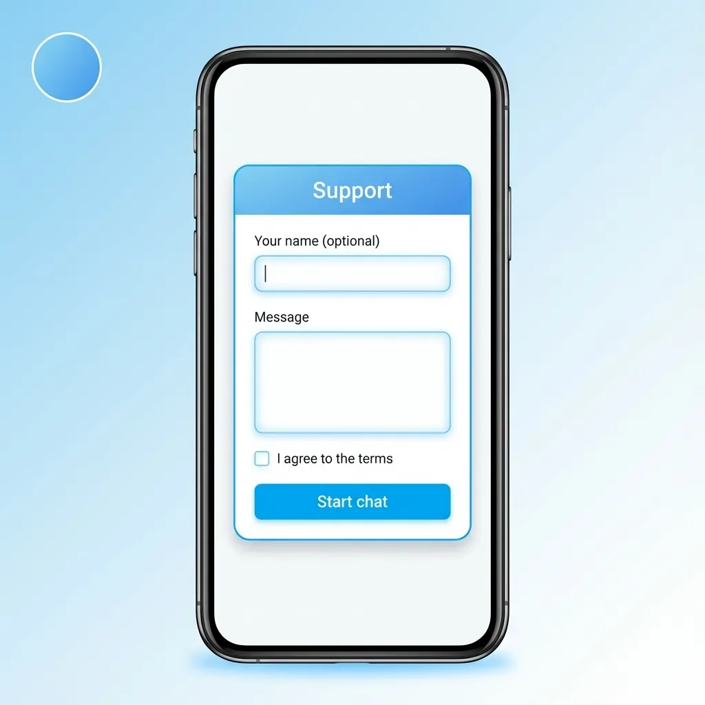 Persona usando su celular para contactar al soporte de 1win por chat, email o formulario en pantalla