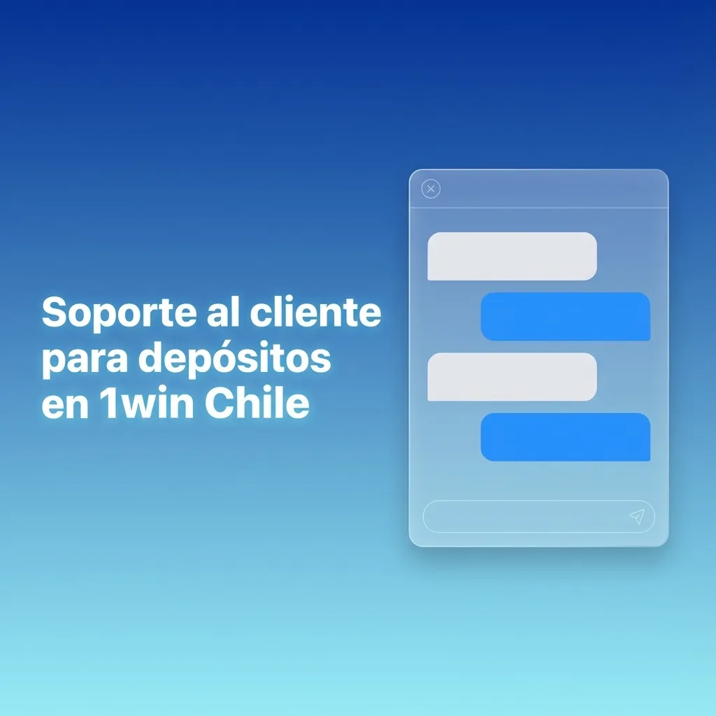 Ilustración de soporte 1win Chile: chat en línea, email y formulario para resolver problemas de depósitos en CLP